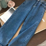 Streetwear High Waist Women's Fashion Jeans Woman Girls Women Wide Leg Pants Trousers Female Jean Femme Denim Bagge Mom Jeans