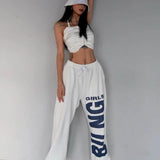 2023 Spring Summer New Pants Female Students Korean Harajuku Loose Casual Plus Fashion Streetwear Women Goth Sweatpants Trousers