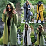 Casual Long Knitted Cardigan Women Tops Vintage Solid Elegant Loose Soft Sweater Coat Korean Fashion Streetwear Clothes