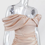 High Quality Bodycon Satin Dress Pink Women Party Dress Mini New Double Layer Summer Dress Celebrity Evening Club Dress