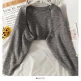 Shrugs Women Sexy Solid Autumn Irregular Knitwear Loose All-match Crop Tops Female Bolero Sweaters Female Chic High Street Soft