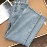 Streetwear High Waist Women's Fashion Jeans Woman Girls Women Wide Leg Pants Trousers Female Jean Femme Denim Bagge Mom Jeans