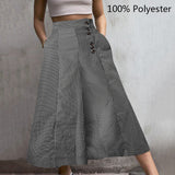 Celmia Women High Waist Striped Pants Fashion Retro Wide Leg Trousers Summer Casual Buttons Loose Elegant Party Pantalones