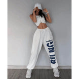 2023 Spring Summer New Pants Female Students Korean Harajuku Loose Casual Plus Fashion Streetwear Women Goth Sweatpants Trousers