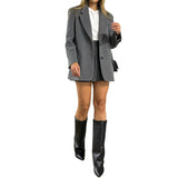 fall outfits women Women's Autumn and Winter New Ladies Fashion Temperament Solid Color Double-Sided Woolen Lapel Suit