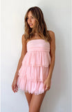 birthday outfit Sexy Women's New Tube Top Dress Women's Summer Hot Girl Short Cake Pettiskirt