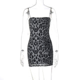 outfit inspo Sexy Hot New Fashion Leopard Print Street Style Nightclub All-Match Strap Sequin Dress Women's Clothing