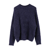 2000s fashion [Popular Online] Alpaca Velvet Soft Glutinous Sweater 2024 Winter New Korean Style Minimalist Long Sleeve Sweater 