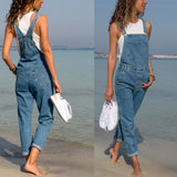 birthday outfit Women's New Casual Fashion Denim Suspender Pants Women's Pants plus Size Women's Pants Solid Color Jeans