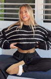 casual fall outfits Autumn and Winter New Striped Sweater Sweater round Neck Long Sleeve Loose Casual Pullover Sweater Top