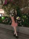 Summer Sweet Spicy Girl Princess Dress Woman French Elegant Floral Y2k Mini Dress Party Cute One Piece Dress Korean Fashion