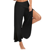 Women Wide Leg Pants Loose Fitness Yoga Split Trousers Mandala Open Leg Pants Comfort Gypsy Hippie Aladdin Harem Pants