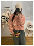 Oversized Sweaters for Women Autumn Knitted Cardigan Winter Striped Loose Jacket  Long Sleeve Crop Tops Y2k Cardigan for Girls