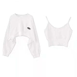 HiqdressWomen's Short Thin Sweatshirt Long Sleeve Crew Neck Casual Top Blouse Daily Casual Two-piece Simple Style Wholesale