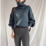 Autumn Winter Turtleneck Sweater Women Pullover Korean Fashion Long Sleeve Knitwear Sweaters For Women 2023 Ladies Tops Loose