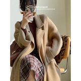 Korean Fashion Lazy Loose Cardigan for Women Vintage Long Sweaters Knitwears Winter Coat Tops Knit Female Jersey Mujer Style