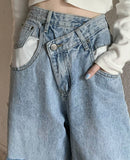 vintage spring 2022 womens fashion high waist Women's Wide leg jeans baggy woman denim capris Pants jean mom jeans trousers