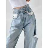 vintage spring 2022 womens fashion high waist Women's Wide leg jeans baggy woman denim capris Pants jean mom jeans trousers