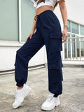 High Waist Pockets Cargo Pants Baggy Women Fashion Y2k Streetwear  Straight Trousers Overalls  Female Jogging Sweatpants Grunge