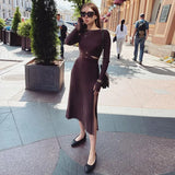 Knitted Sweater Halterneck Set Sexy Straps Slim Bodycon Top 2022 New Solid Colour High Elastic Round Neck Sweater Pullovers