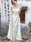 Spaghetti Strap Dress Women Summer New Sexy Evening Party Prom Elegant Holiday Fashion Korean Slim Clothes Satin Dresses