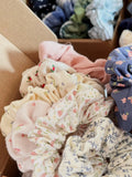 Floral Print Sweet Cute Scrunchie Woman Four Seasons Elastic Hair Rope Casual Scrunchies Style Can be Changed 4 Pcs/bag