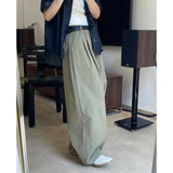 Oversize Slimming Women Pants High Waist Wide-Leg Trousers Simple Casual Loose-Fitting Cotton Baggy Streetwear Trousers  2023