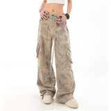 HiqdressY2K Grunge Cargo Pants Woman Streetwear Vintage 90s Wide Leg Trousers Oversized Hippie Punk Graphic Print Retro Sweatpants