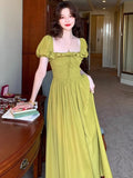 Summer New Women Elegant Midi  Chic Drawstring Dresses Holiday Prom Beach Robe Vestidos  Clothes