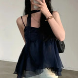 2000s Aesthetic Sleeveless Solid Tops Hot Girls Korean Fashion Sweet Tank Top Summer Casual Basic Pure Color Camis Woman Chic