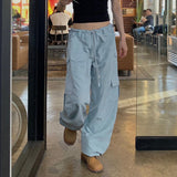 Drawstring Casual Y2k Baggy Cargo Pants Women Low Waist Loose Sweatpant Joggers harajuku Wide Leg Trousers