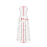 Summer Elegant Party Dresses New Arrivals Floral Print Spaghetti Strap Long Dresses One-piece Graduation Dress