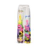 HiqdressJapanese Y2K Graffiti Sweatpants Women Harajuku Kawaii Cute Pink Sports Pants Oversized Subculture Egirl Wide Trousers