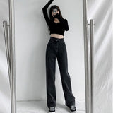 vintage spring 2022 womens fashion high waist Women's Wide leg jeans baggy woman denim capris Pants jean mom jeans trousers