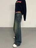 Vintage Baggy Jeans Wide Women Grunge Oversized American Retro High Waist Denim Trousers Female Streetwear Cowboy Pants