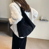 Autumn/Winter Retro Women's Bag Hot Selling Large Capacity Suede Shoulder Bag Solid Color Simple Casual Commuter Bag Сумка