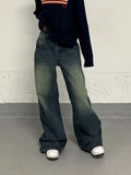 Vintage Baggy Jeans Wide Women Grunge Oversized American Retro High Waist Denim Trousers Female Streetwear Cowboy Pants