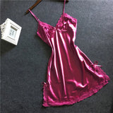 Lace Patchwork Camisola Lingerie Nighty Wedding Silk Dress 2022 Sleep Wear Nightdress Clothes Women Nightgowns Sexy Nightwear