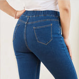 6XL 5XL 4XL Women's Skinny Jeans Elastic High Waist Cotton Polyester High Stretch Slim Pencil Pants Mom Denim Trousers