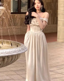 Women Elegant Wedding Evening Party White Dress Summer New Fashion Princess Formal Occasion Dresses Ladies Vestido Clothes