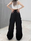 HiqdressHarajuku Parachute Pants Y2K Streetwear Wide Leg Baggy Cargo Trousers Female Hippie Korean Edgy Style Jogging Sweatpants