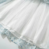 Fashion Summer Tulle Skirt for Women Mini V Neck Sexy Party Dresses Print Holiday Women's Clothing