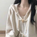 Women Cardigan Sweater Fashion Streetwear Female Loose Knitted Coats Casual All Match Korean Hooded Jacket Autumn New