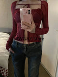 Summer Sexy Club Party Blouses Women Mesh Shirts Off Shoulder Transparent Crop Tops Tees Femme Y2K Crop Tops Korea Fashion