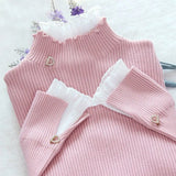 Korean Style Turtleneck Women Elegant Pink Sweater Slim Basic Pullover Jumper Warm Purple Pullover Female Top Winter