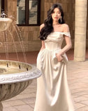 Women Elegant Wedding Evening Party White Dress Summer New Fashion Princess Formal Occasion Dresses Ladies Vestido Clothes