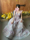 Romantic Fairy Sequins 3D Flower Pink A-line Wedding Evening Party Dress Sleeveless Princess Birthday Gown