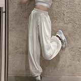 Hiqdress Oversize Sweatpants For Women High Waist Sports Pants Fashion Casual Baggy Pants Female Joggers Streetwear Harajuku Trousers