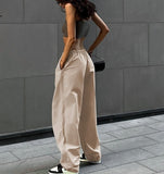 Cargo Pants Y2K Clothes Loose Drawstring Low Waist Joggers Trousers Women Casual Outfits Streetwear Baggy Wide Leg Sweatpants