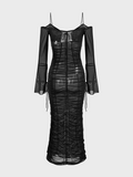 Y2k Black Dress Midi Dress